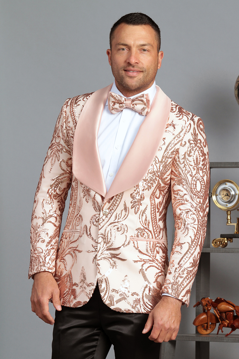 Rose gold sale blazer men